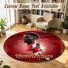 Round Rug Custom NameBukayo Saka Pattern Non Slip Carpet Home Floor Decor