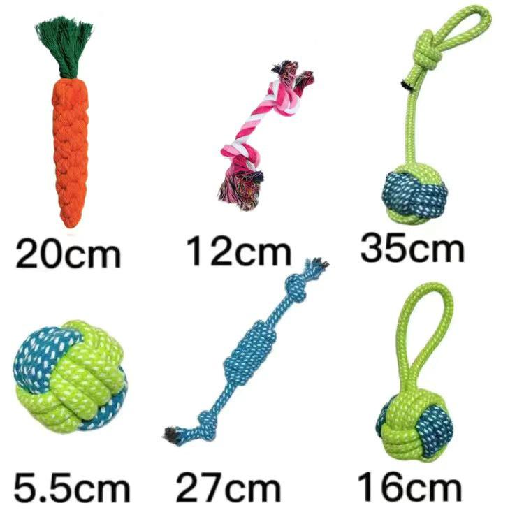 Durable Cotton Rope Frisbee Toy Set for Small To Medium Dogs