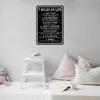 Industrial-Style 7 Rules of Life Metal Plaque – Inspiring Wall Art for Studies & Workspaces