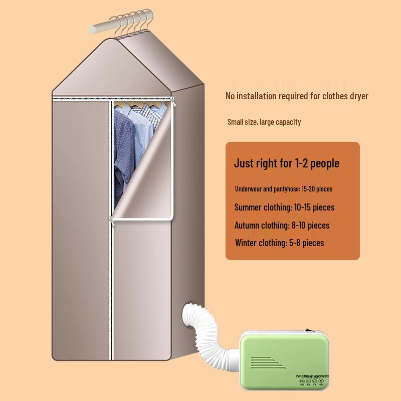 Compact Multifunctional Dryer: Quick Dry for Shoes, Clothes, and Blankets with Dust Mite Removal for Home and Dorm Use.