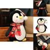 Christmas Penguin Scarf And Hat Plush Toy Holiday Gift For Kids Soft And Adorable