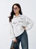 Elegant and Versatile Ins-Style Half-Zip Lapel Sweatshirt for the Trendy Woman