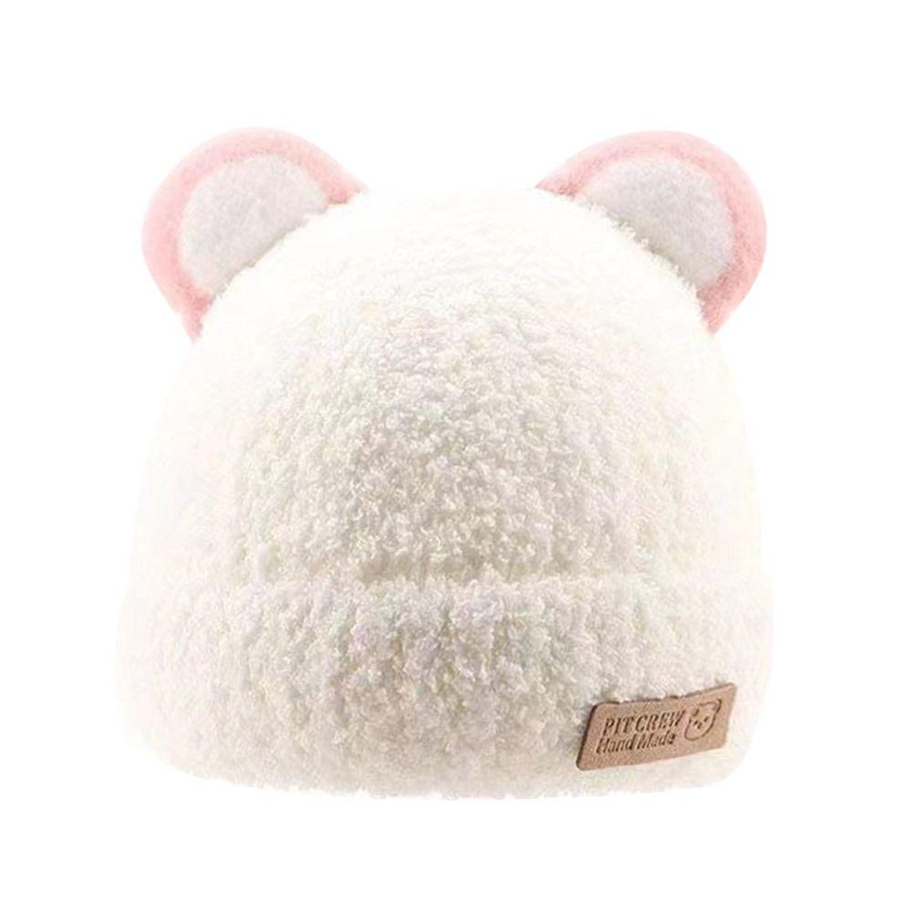 5 Months-3Year Soft Winter Hat Plush Beanie Hats Windproof Baby Knitted Hat  Boys Girls