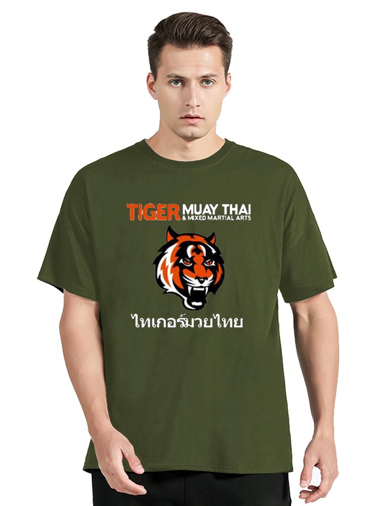 Fashion Tiger Muay Thai Mma Gym Kick Boxing Martial Arts T Shirt Men Cotton T-shirt Clothing Oversized Tops Cool TShirt