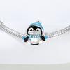 Kupfer Blauer Hut Pinguin Tier Perlen Original Anhänger Armband Charm Schmuck Party DIY Trendige Geschenke