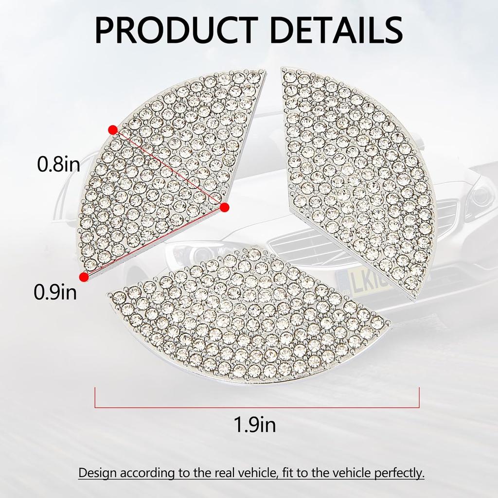 Car Interior Rhinestone Ornament Accessories,Mercedes Car Accessories,Mercedes Accessories,Shiny Car Steering Wheel Diamond Sticker,Compatible with