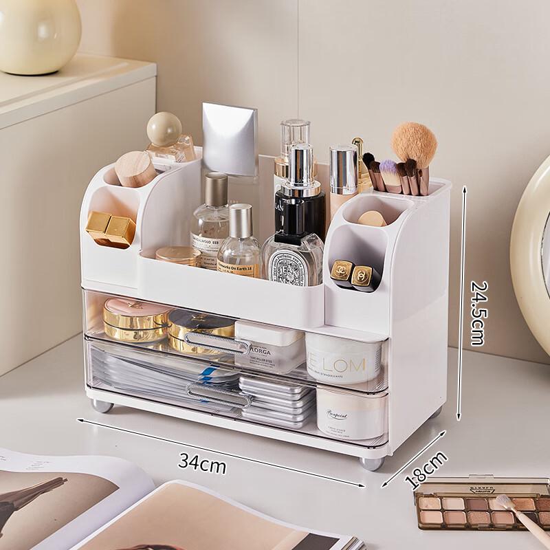GOWKE Desktop Makeup Partitioned Storage Organizer
