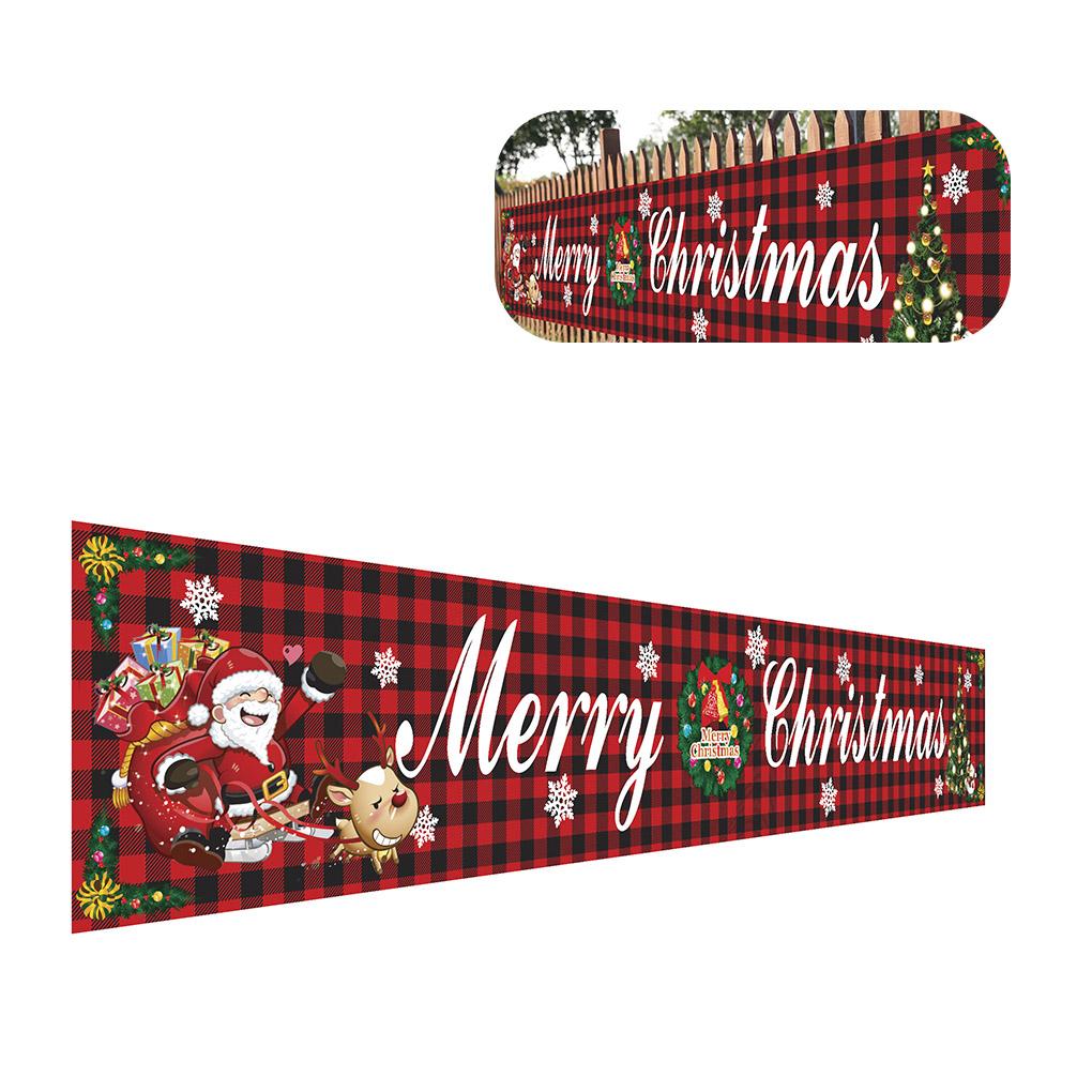 

9.7 футов Рождественский баннер Подвесной фон Знаки для крыльца Уличный рождественский декор gz03