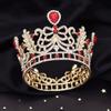 Barokowy Kryształowy Diadem Luksusowe Tiary Ślubne Korona Ślubna dla Kobiet Okrągła na Bal Promocyjny Ozdoby na Tort Korona Biżuteria Nakrycie Głowy