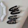 2 Stück Flash Diamant Stern Nahtlose Seiten Haarspangen Retro Mode Pony Haarspange Haarschmuck für Frauen Make-up Styling