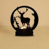 Elk Candlestick Design Create Warm Romantic Atmosphere Christmas Ornament for Home Decoration