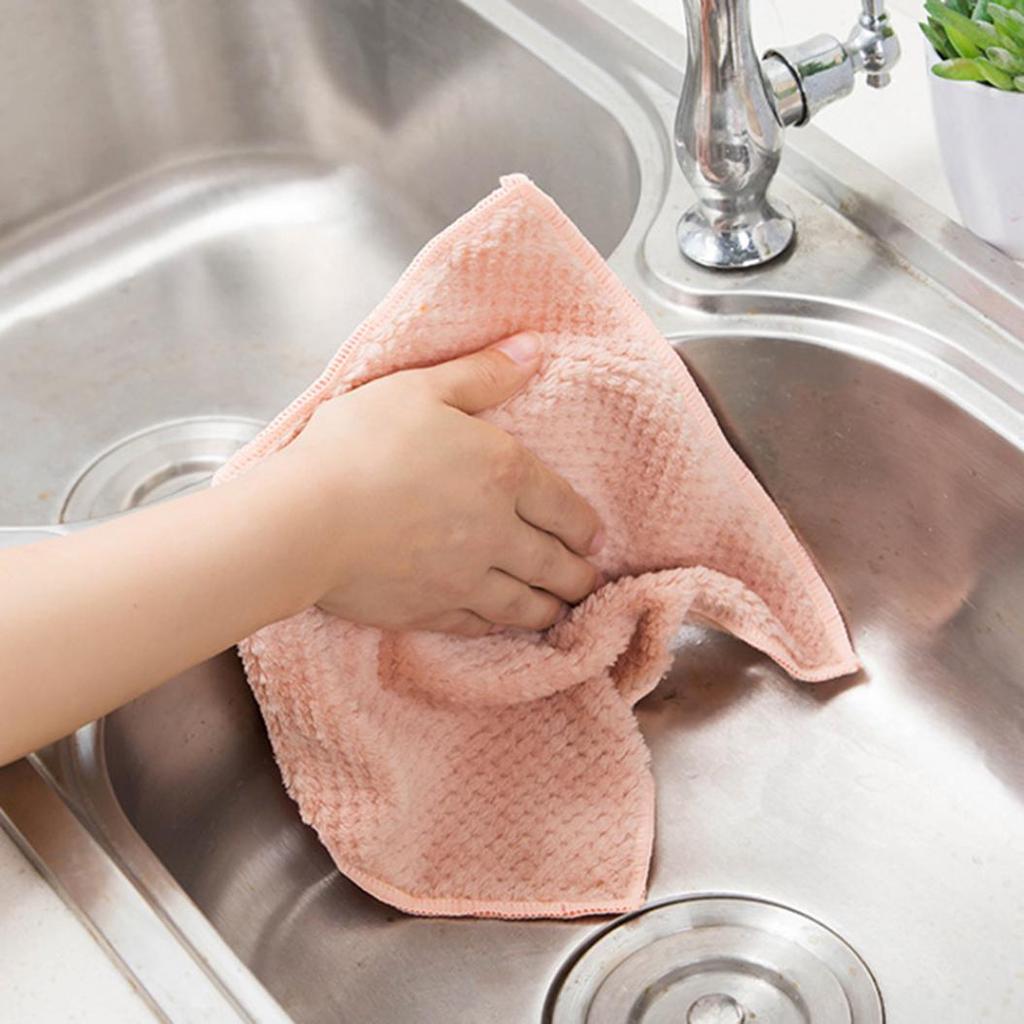 Absorbent Dish Cloth Tableware Non-stick Cleaning Towel Kitchen Tool Gadgets