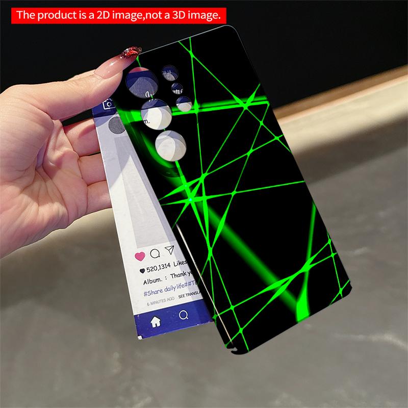 2DFlat Samsung phone case Neon Green Geometric Grid Phone Case Applicable to Galaxy S22 S23 S24 S25ULTRA S26 A12 A13 A14 A15 A16
