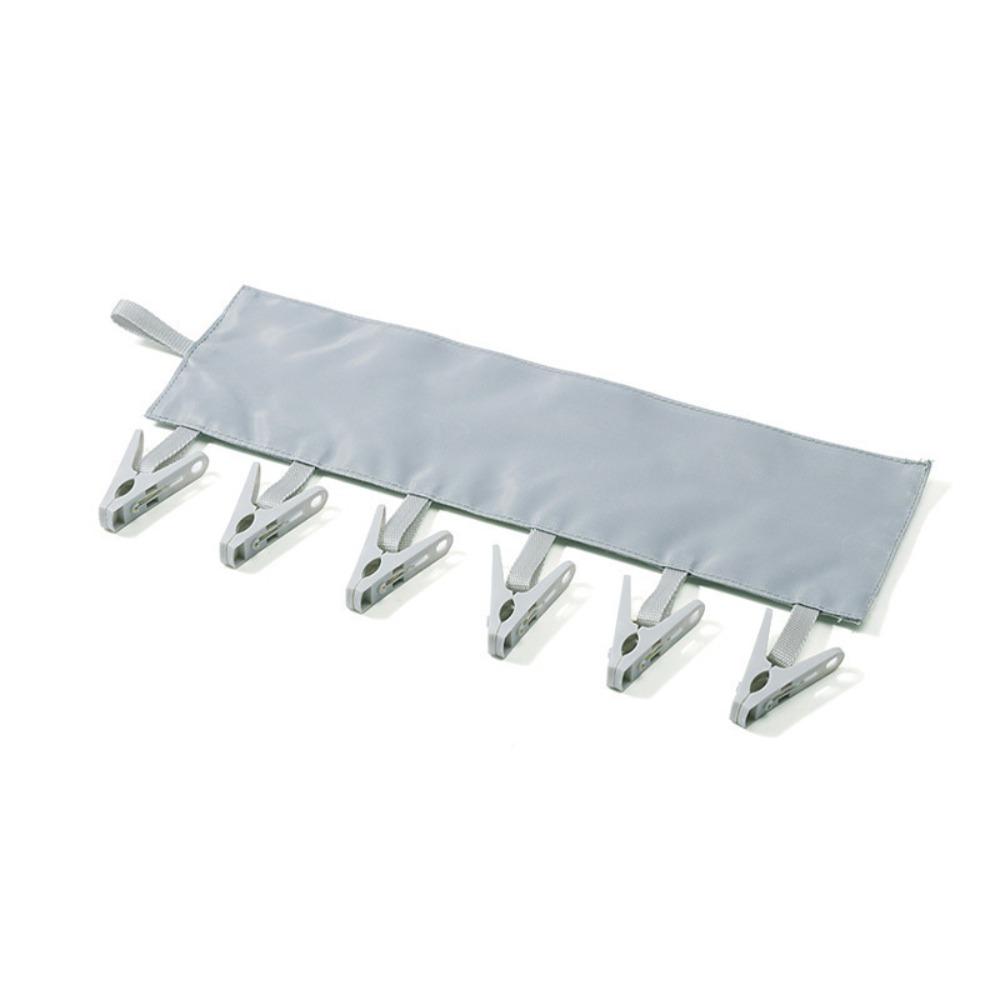 6 Clips Folding Clothes Hanger Space-Saving Portable Drying Rack Sock Clip  Dormitory