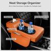 Car Center Console Armrest Box Cushion Pad with Dual Cup Holder Tissue Box Storage Organizer Accessories
