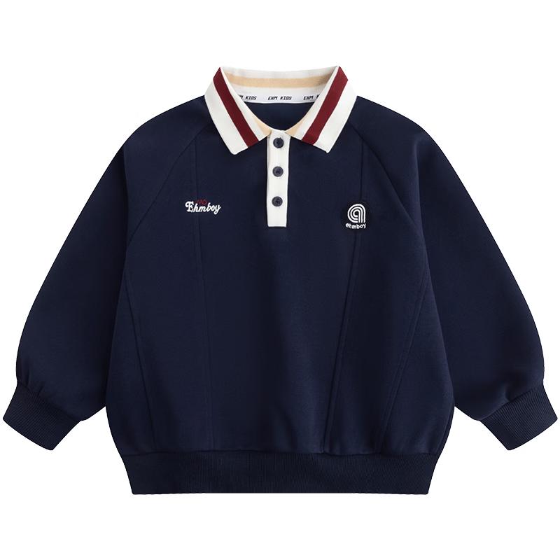Boy's Casual Polo Sweatshirt