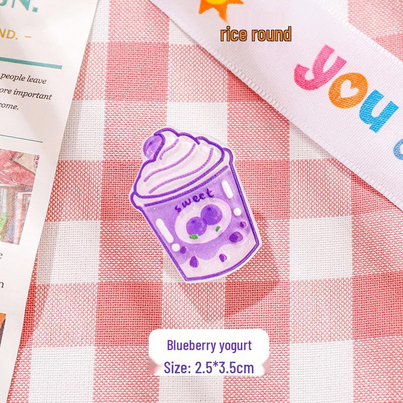 Cartoon Acrylic Drink Bottle Clip: Cute Student Stationery & Gift