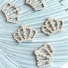 10Pcs 33*22MM Fashion Chic Silver Crystal Crown Buttons For Wedding Invitation Rhinestone Button For Decorate Craft