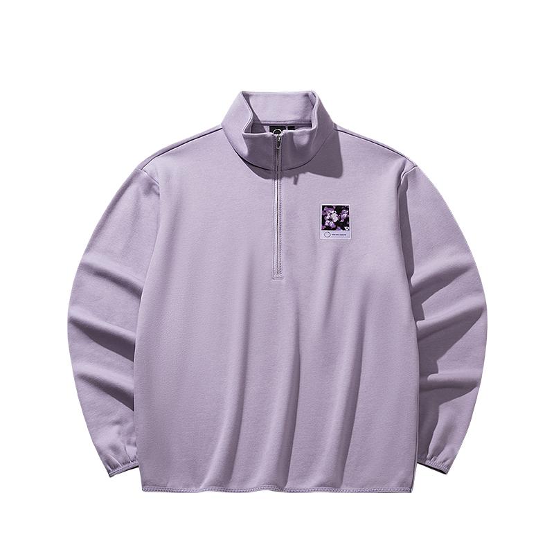 Anta X Kris Outdoor Series Simple Loose Pullover Stand Collar Versatile Casual Sweatshirt Unisex sweatshirt 172616701G-4