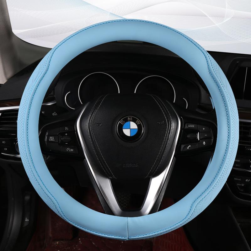 Coprivolante Perforato in Pelle PU Copertura in Pelle Resistente con Fodera Antiscivolo, Adatto per Diametro 14,5-15 pollici