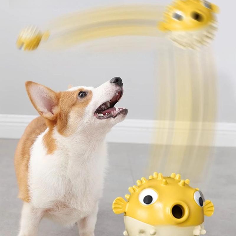 Pískací ryba pro psa Úniková míček Zmírňuje nudu Odolná proti kousání Pískací míček pro psa Brousí zuby Hračka pro psa Domácí mazlíček Únikový míček Zábavný zvuk Tpr