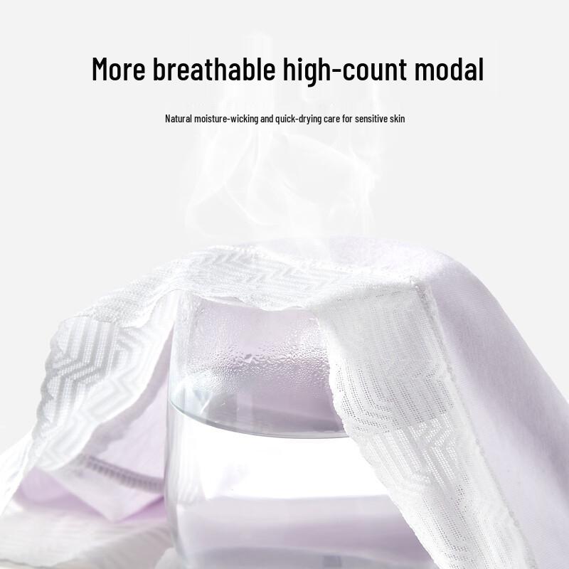 City Beauty Women's Seamless Mid-Waist Modal Briefs with 7A Mulberry Silk Crotch