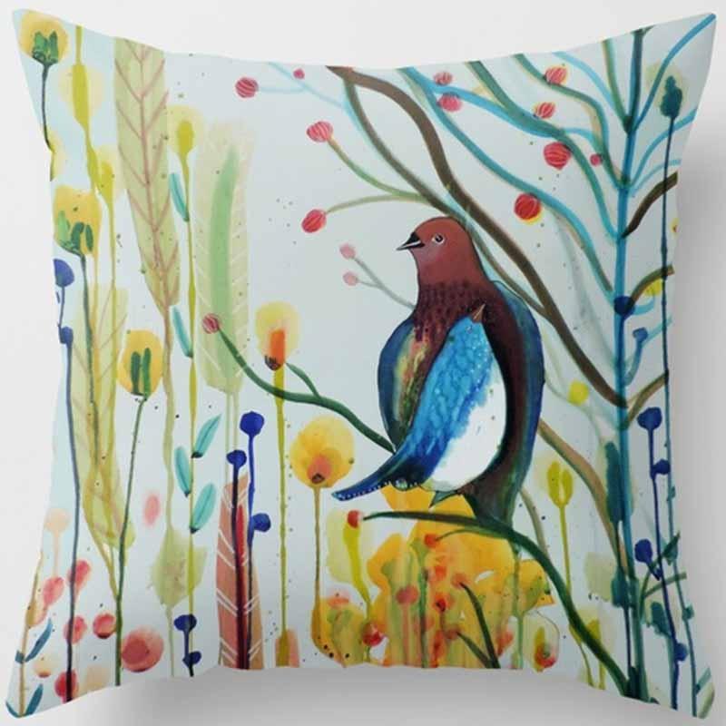 Oil Painting Floral Printing Pillowcase Home Decoration Car Sofa Decoration Pillowcase Ornament