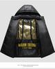 Men's High-End Black and Gold Cotton Hooded Winter Jacket – Warm, Thick, Windproof, Cold-Resistant Outerwear