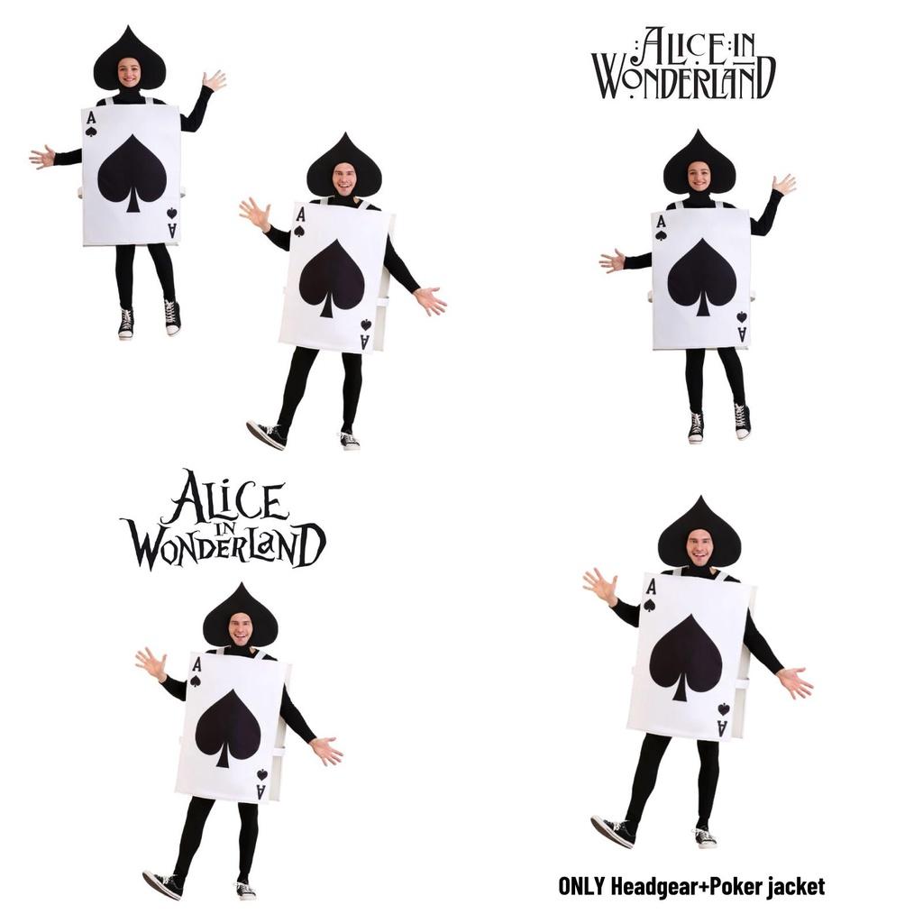 Einzigartiges und trendiges Halloween-Kostüm Cosplay Poker Jumpsuit für Männer und Frauen