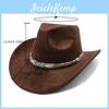 Ethnic Style Cowboy Hat With Wide Brim For Men Women Spring Sun Protection