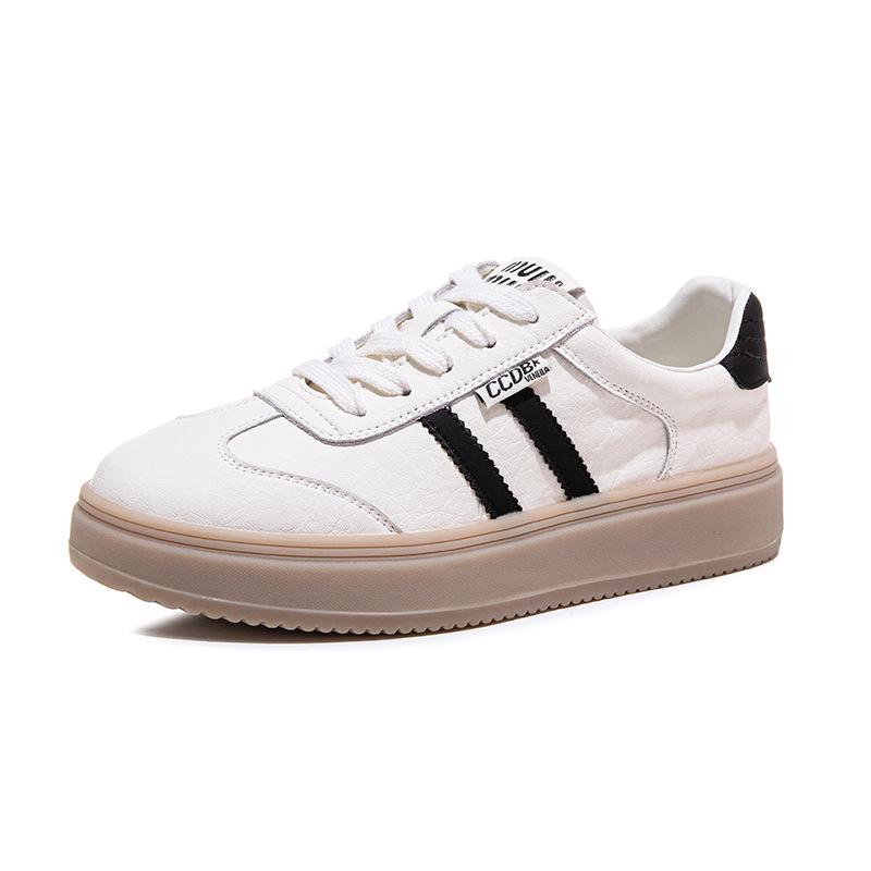 Versatile little white shoes women's shoes new early autumn thin breathable non-slip soft baseplate shoes lace up casual