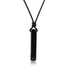 Obsidian Stick Amulet Power Stone Pendant Necklace Unisex [Koai]