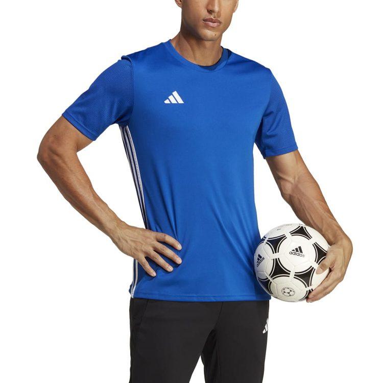 Adidas T Shirts Men's Dark Blue Crew Neck Moderate Straight Fit H44528