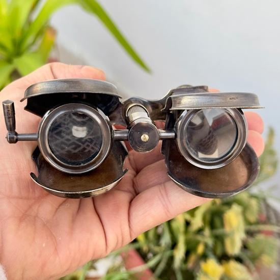 10,16 cm Mosiężna Lornetka Morska z Skórzanym Futerałem Okulary Operowe, Luneta R J Beck Londyn 1875 Prezent