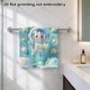 Cute Astronaut Space Print Towel, Fast Absorbent Soft Face Towel, Lightweight Bath Towel for Kids