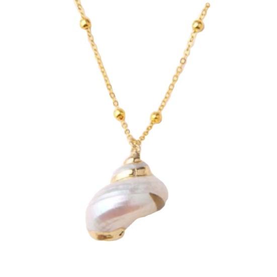 Bohemian Women Beads Conch Cowrie Shell Pendant Chain Necklace Jewelry Gift