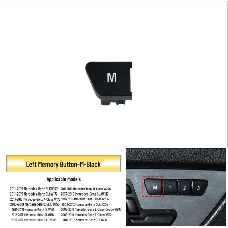 Kompatibler Memory-Schalterknopf für Mercedes-Benz C-Klasse, E-Klasse, GLK, ML-Klasse, C200, E300 Sitzeinstellung.
