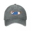 Black Vintage Baseball Cap With Dachshund  New Vintage Washed Cotton Baseball Cap Parent Kids Sun Hats
