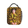 Yayoi Kusama Abstract Face Lunch Bag Travel Portable Zipper Tote Food Bags For Unisex Oxford Custom Cooler Bag