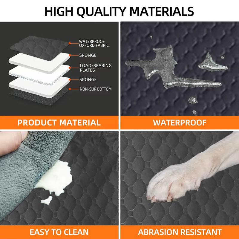 Comfort Luxury Dog Car Seat Cover & Bed Waterproof Anti-Slip Oxford Material Pet Mat for SUV Truck
