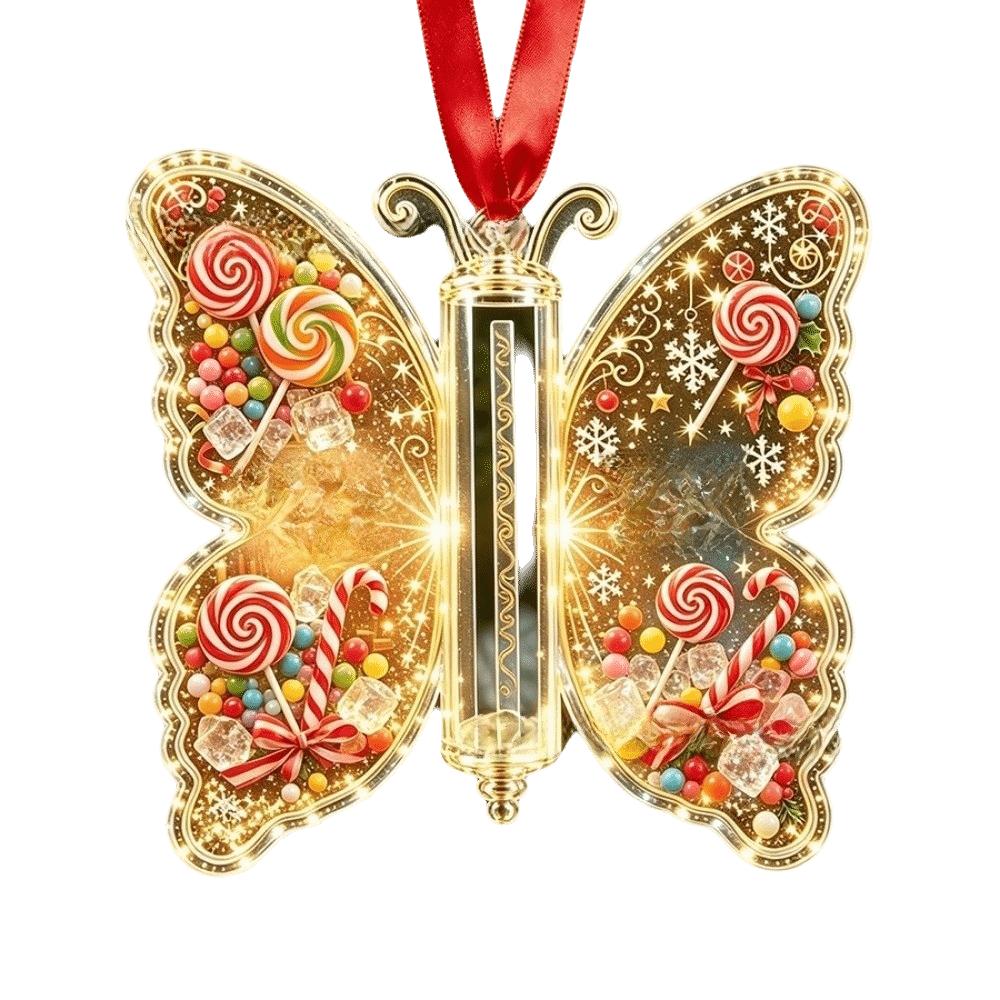 Santa Claus Christmas Tree Ornaments Snowman Butterfly Hanging Decorations Tree Top Decoration