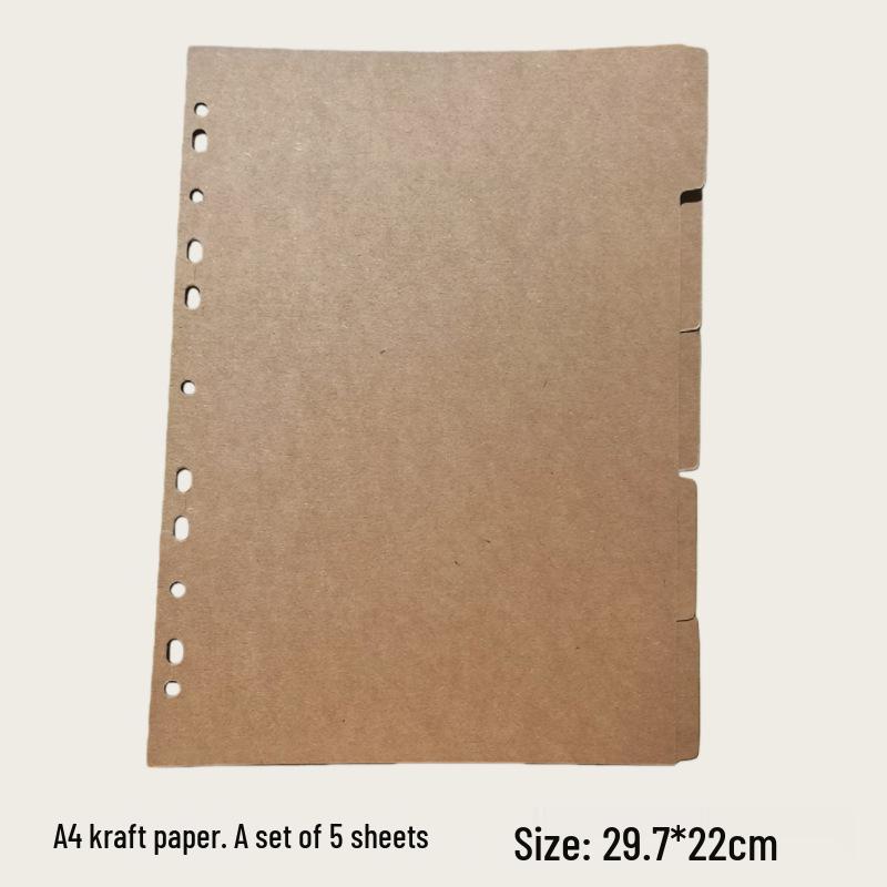Creative Colored 6-Hole B5 Loose-Leaf Index Divider Pages