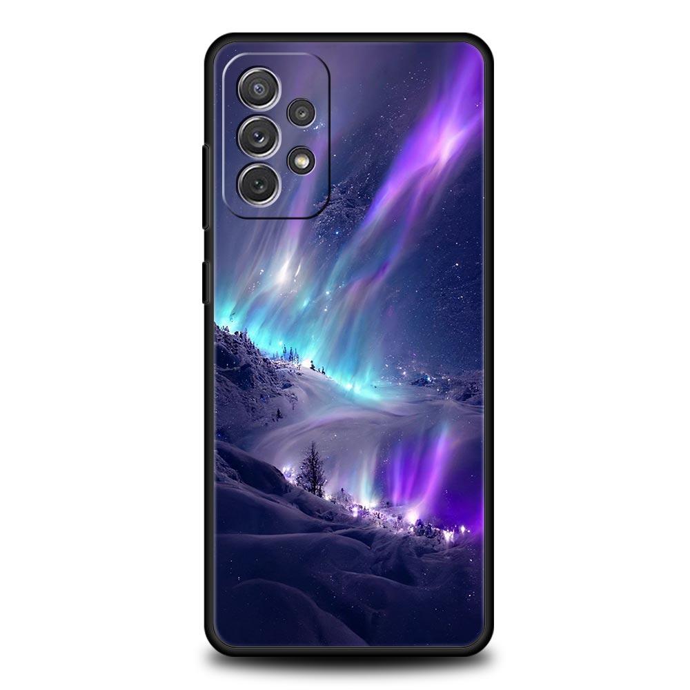 Landscape Winter Light Snow Phone Case For Samsung A15 A13 A51 A71 A41 A31 A21S A03S A05 A35 A55 A23 A25 A33 A53 A73 5G Cover