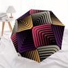 1pc Abstract Pattern Automatic Folding Umbrella, Portable & Foldable Design with 8 Ribs, Casual Outdoor Accessory Halloween and Christmas gi
