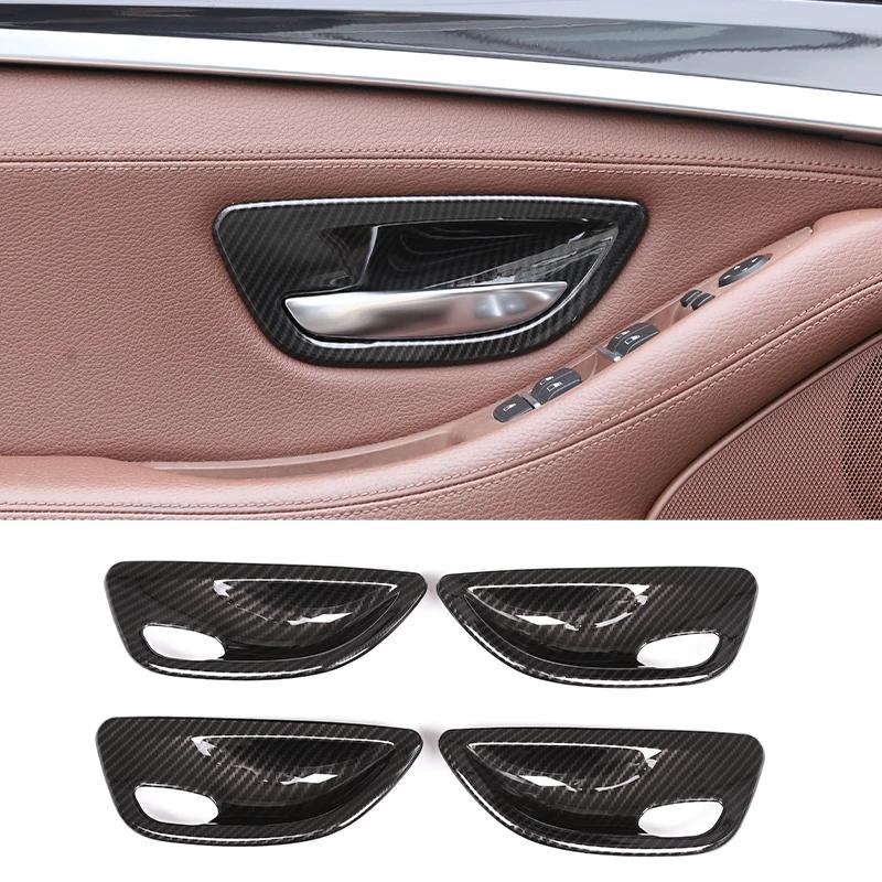 For BMW 5 Series F10 2011-2017 ABS Carbon Fiber Interior Kit Dashboard Console Gear Shift Panel Decoration Cover Trim Stickers