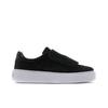 Puma Basket Platform Strap Samtseil - Schwarze Damen Sneaker Weiß 364068-01