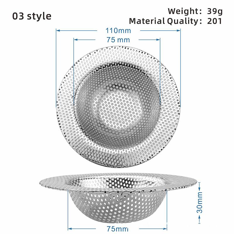 1PCS Filter kuchynského drezu Sieťka z nehrdzavejúcej ocele Sitko na drez Filter Sitko na drez do kúpeľne Odtokový otvor Sitko na filter Sitko na odpad