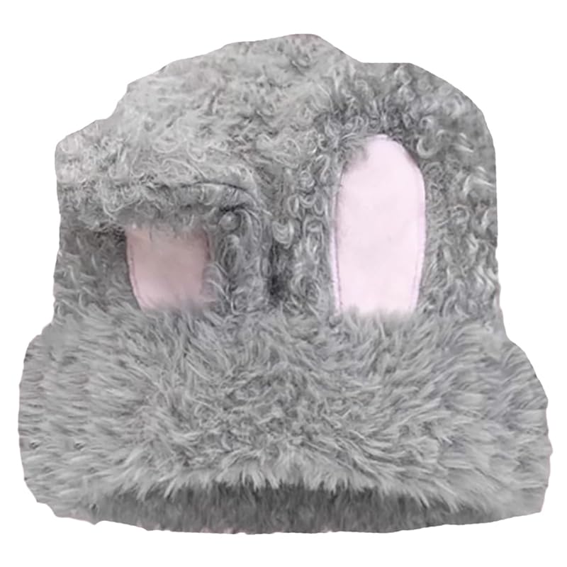 

[White Fang] hat knit animal casual rabbit rabbit ears cosplay autumn/winter knit hat ladies CZ591 (gray)