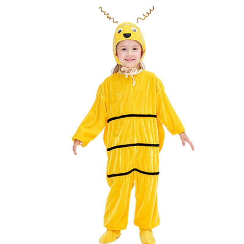 

Косплей Пчела Детский Комбинезон Облегающий Животные Хэллоуин Вечеринка Сценический Наряд Выступать S