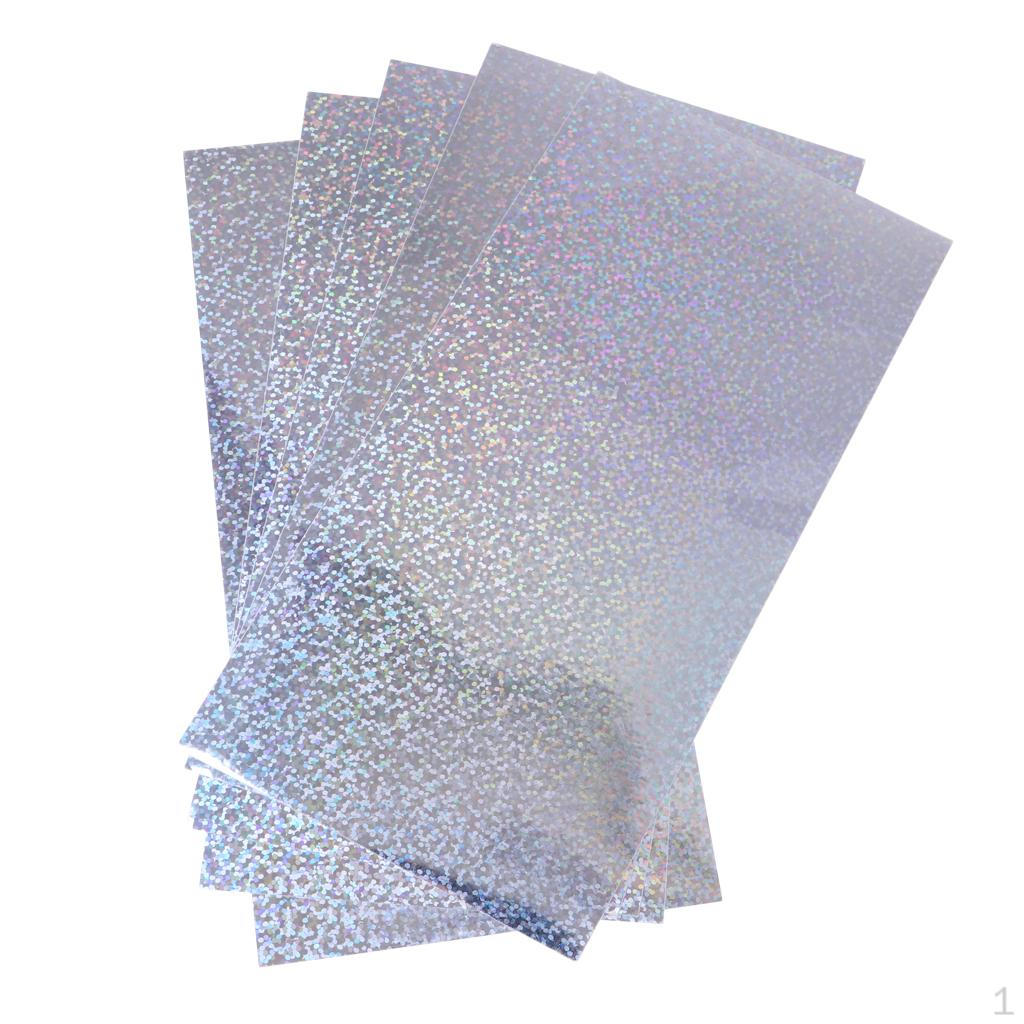 

5 упаковок голографической пленки с вспышкой, рыболовные чешуи, кожаные приманки, жесткие наклейки, светоотражающий инструмент для привязывания мушек Silver 2